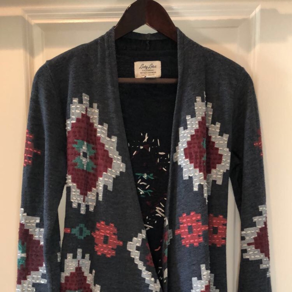 Lucky Brand Navajo Cardigan Size Sm